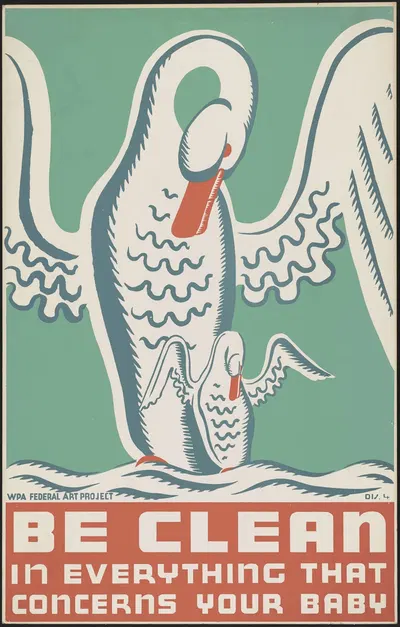 Be clean in everything that concerns your baby by Erik Hans Krause, 1936-1939 — digital art print download