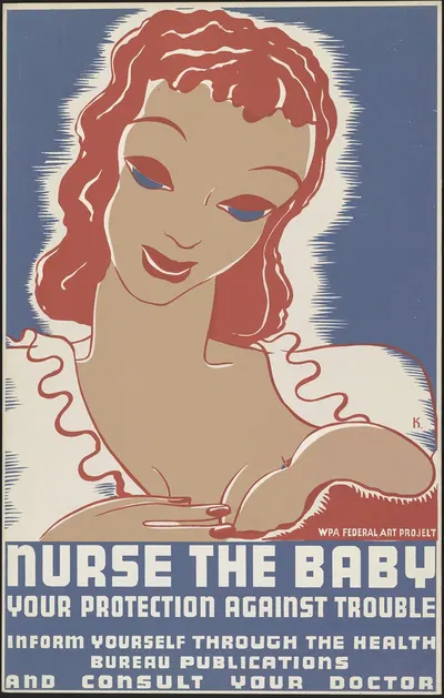 Nurse the baby Your protection against trouble by Erik Hans Krause, 1936-1939 — digital art print download