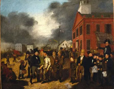 Первые выборы в Детройте, штат Мичиган, 1837 by Томас Микелл Бернхэм — digital art print download