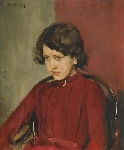 Портрет Прасковьи Анатольевны Мамонтовой by Валентин Александрович Серов, 1887 — digital art print download