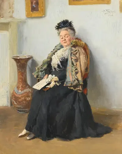 Портрет благородной дамы by Владимир Егорович Маковский, 1906 — digital art print download