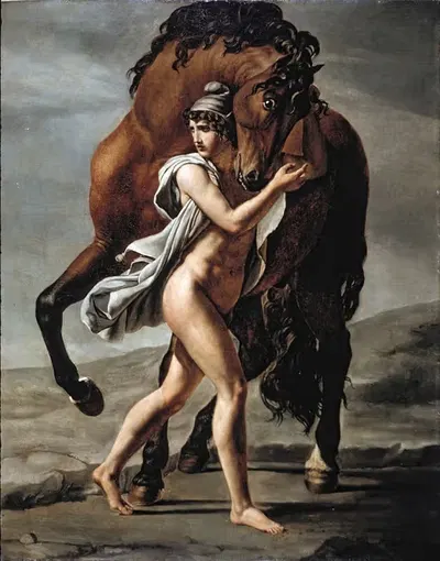 Римский юноша с лошадью by Круг Жака-Луи Давида, 1824 — digital art print download
