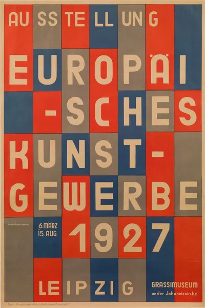 European Arts and Crafts Exhibition by Herbert Bayer, 1927 — digital art print download