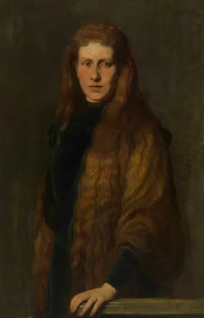 Анна Эйзенменгер, урождённая Хоберт (жена советника, невестка художника) by Август Эйзенменгер, 1906 — digital art print…