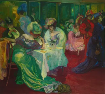 Night Café by Axel Törneman, 1906 — digital art print download