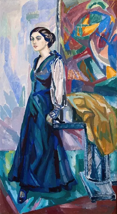 Portrait of Mrs. Carin Östberg by Axel Törneman, 1916 — digital art print download