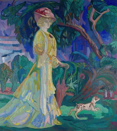 Portrait of the Artist's Wife by Axel Törneman, 1908 — digital art print download