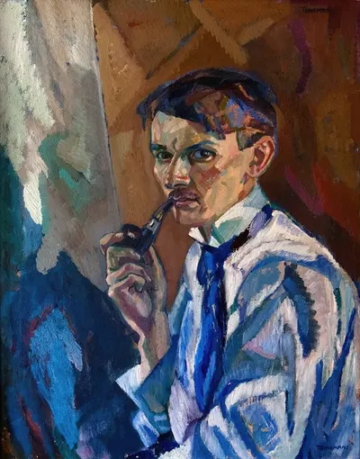 Self-portrait by Axel Törneman, 1922 — digital art print download