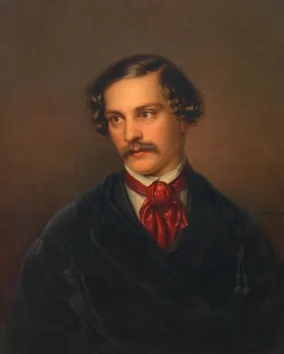 Александр Бауманн (драматург и композитор) by Карл Адольф Вангберг — digital art print download