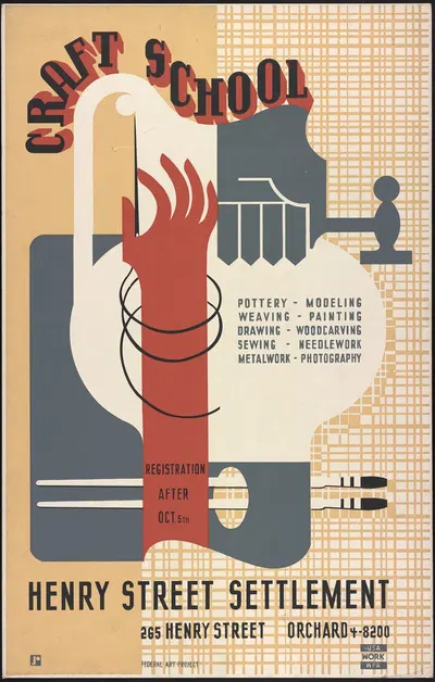 Craft school by Jerome Henry Rothstein, 1936-1938 — digital art print download