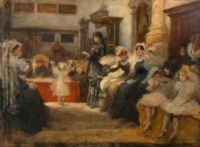 La Disputà by Cecil van Haanen, 1890 — digital art print download