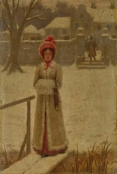 Зимняя прогулка by Эдмунд Блэр Лейтон, 1904 — digital art print download
