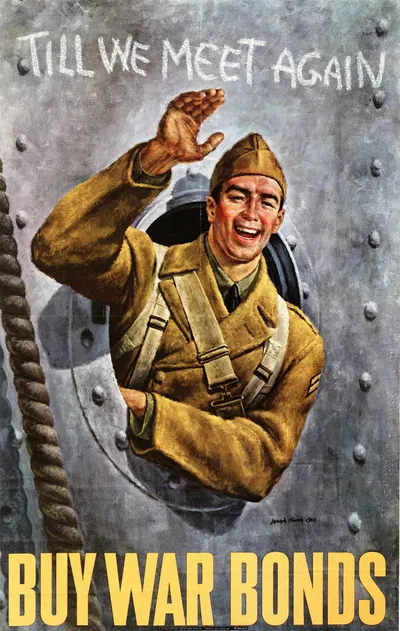 Till we meet again buy war bonds by Джозеф Хирш, 1942 — digital art print download
