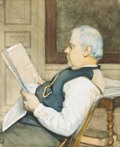 Portrait of the Artist's Father by Eugène Jansson, 1888 — digital art print download