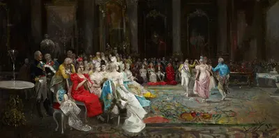 Танец во дворце by Эухенио Лукас Вильямиль, 1894 — digital art print download