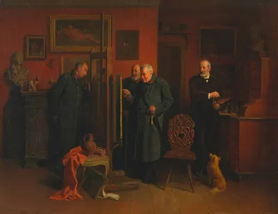 Der Maler Friedländer in seinem Atelier by Friedrich Friedländer, 1889 — digital art print download