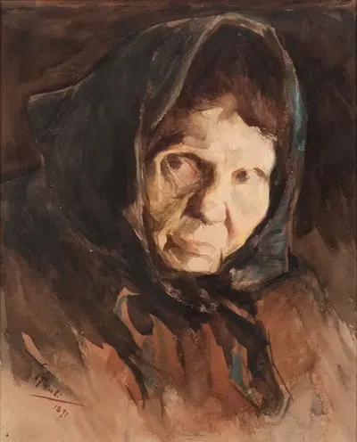 Голова женщины by Георг Паули, 1891 — digital art print download
