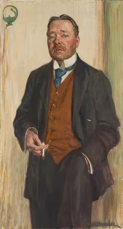 Portrait of Hjalmar Söderberg by Gerda Wallander, 1916 — digital art print download