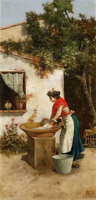 Прачка by Гильермо Гомес Гил, 1896 — digital art print download