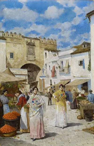 At the Market by Joaquín Turina y Areal — digital art print download