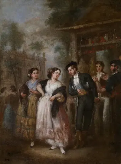 Освежение by Хосе Мария Ромеро и Лопес, c. 1855 — digital art print download