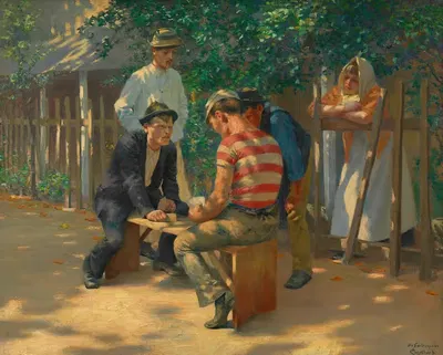 Игроки в карты by Йозеф Энгельхарт, 1893 — digital art print download