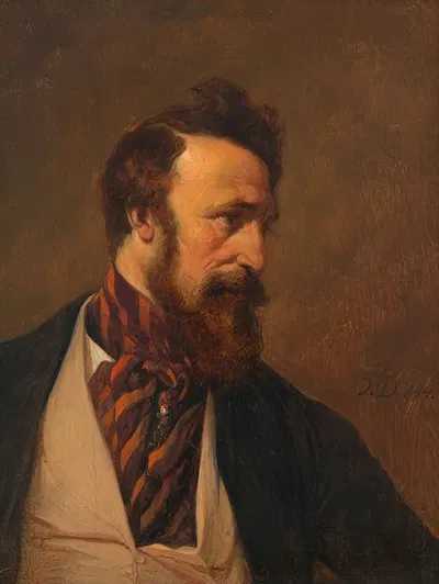 Франц фон Шобер (поэт, либреттист и актер) by Йозеф Данхаузер, 1844 — digital art print download