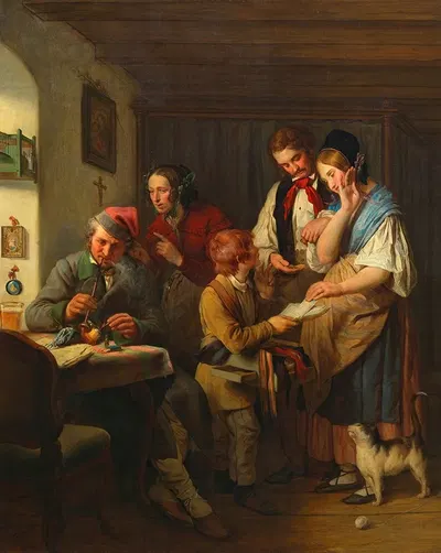 Лотерейный билет by Йозеф Данхаузер, 1838 — digital art print download