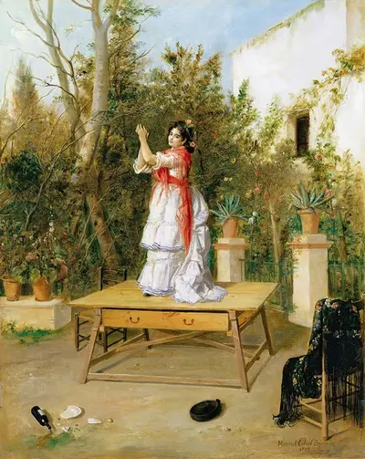Танцы by Мануэль Кабрал Агуадо Бехарано, 1889 — digital art print download