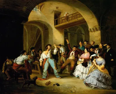 A Drunkard at an Inn by Manuel Cabral Aguado Bejarano, 1850 — digital art print download