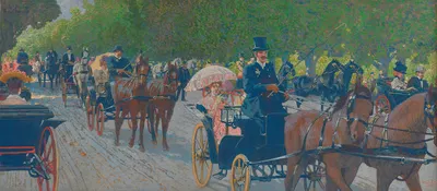 Прогулка по Пратеру by Максимилиан Ленц, 1900 — digital art print download