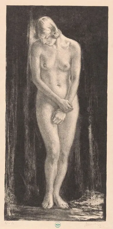 Staande naakte vrouw by Симон Мулейн, 1929 — digital art print download
