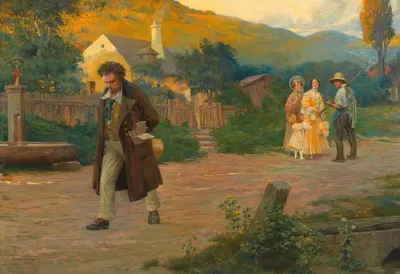 Одинокий мастер (Бетховен на прогулке в окрестностях Вены) by Отто Новак, 1908 — digital art print download