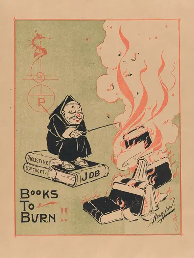 The Philistine, Books to Burn by Уильям Уоллес Дэнслоу, 1898 — digital art print download