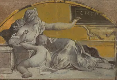 Study for Tympanum in Honor of Cicero by Pierre-Victor Galland — digital art print download