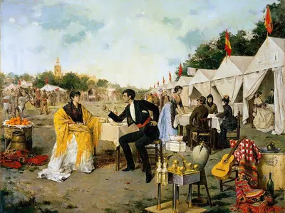 На ярмарке by Рафаэль Арройо Фернандес, 1886 — digital art print download