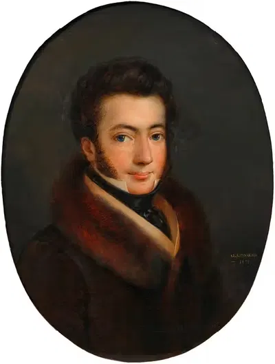 Портрет мужчины by Теодор Алкониере, 1831 — digital art print download