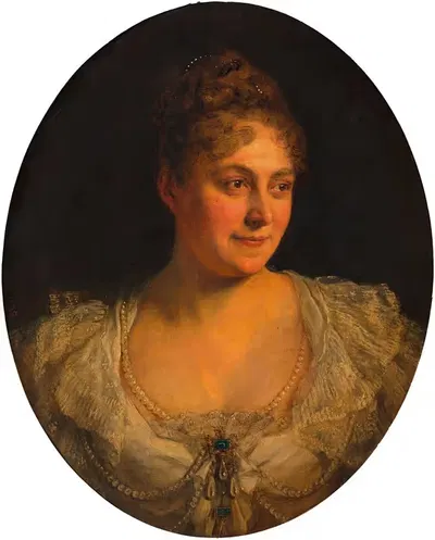Портрет Жозефины Вагнер (первой жены Отто Вагнера) by Виктор Штауффер, 1886 — digital art print download