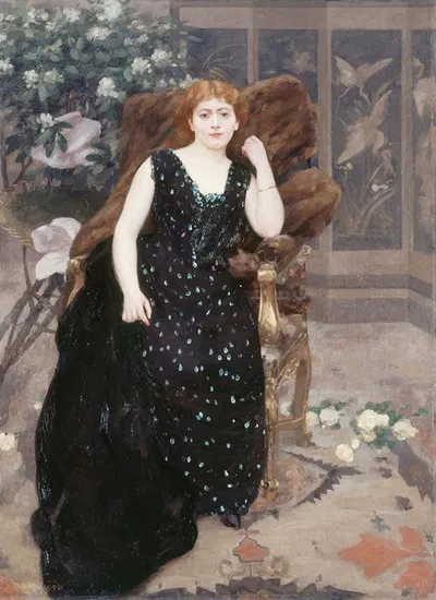 Портрет Джейн Хадинг by Альфред Филипп Ролл, 1890 — digital art print download