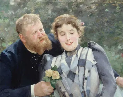 Портрет Таула и его жены by Альфред Филипп Ролл, 1890 — digital art print download