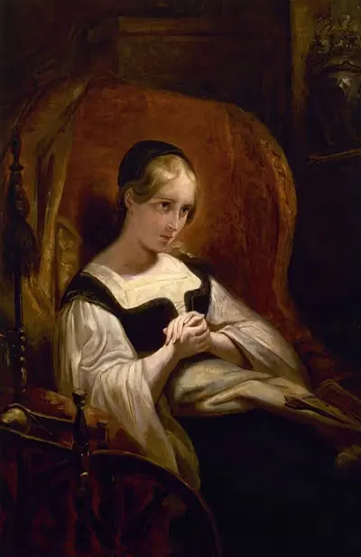 Marguerite au Rouet by Ary Scheffer, 1831 — digital art print download