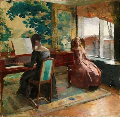 Музыкальный интерьер by Аста Нёррегаард, 1880 — digital art print download