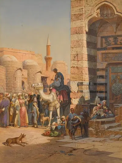 Улица в Каире by Карл Фридрих Генрих Вернер, 1869 — digital art print download