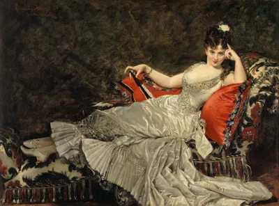 Портрет мадемуазель де Лансей by Каролус-Дюран, 1876 — digital art print download