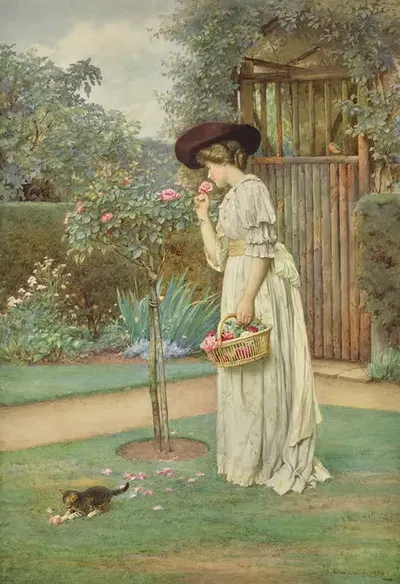 Roses in Bloom by Charles Edward Wilson, 1908 — digital art print download