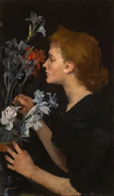 Portrait of Marion Kerr by Elizabeth Adela Forbes — digital art print download