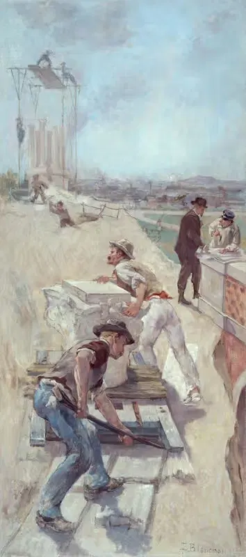 Работы по обустройству сквера by Эмиль-Анри Бланшон, 1890 — digital art print download