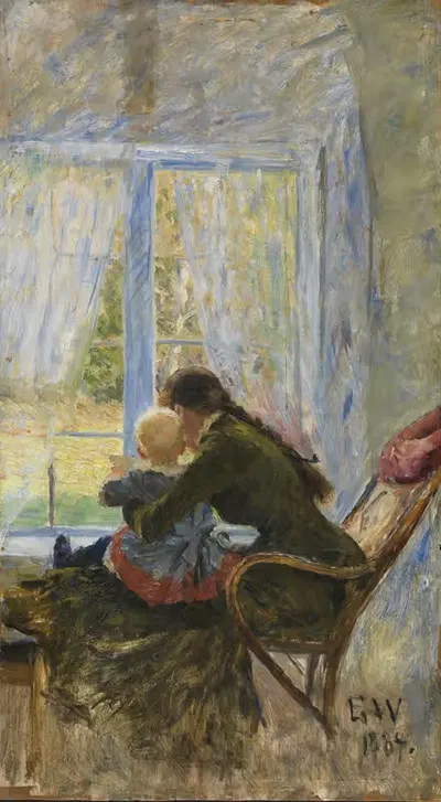 Ты и малыш by Эрик Веренскиольд, 1884 — digital art print download