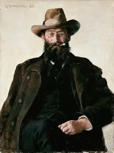Портрет профессора Амунда Хелланда by Эрик Веренскиольд, 1885 — digital art print download