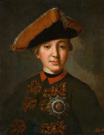 Portrait of Emperor Peter III by Fedor Stepanovich Rokotov — digital art print download